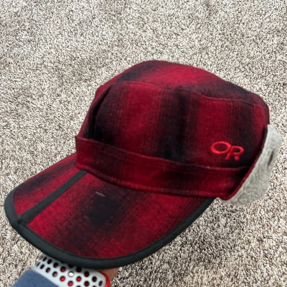 Outdoor Reasearch Hat Adult M Yukon Cap Redwood Packable Winter Foldable Brim